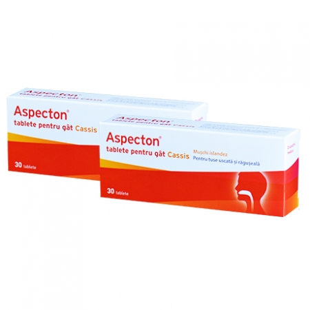 Aspecton® tablete pentru gat Cassis